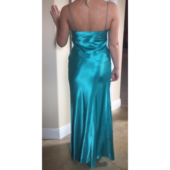 ARIELLA teal sequin strap prom dress 👗 - Picture 2 of 7